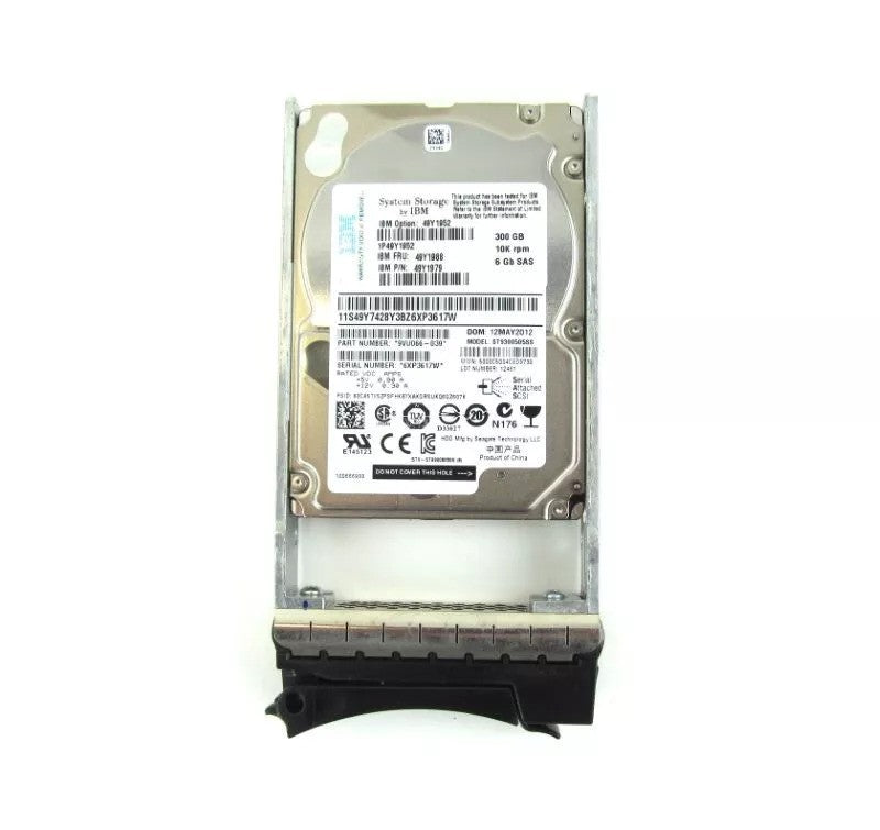 49Y1988 - IBM 300GB SAS 6Gb/s Hot Swap 10000RPM (SED) 2.5-inch Internal Hard Drive with Tray for System Storage DS3524