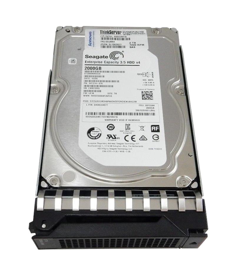 4XB0G88730 - Lenovo 2TB SAS 12Gb/s Hot Swap 7200RPM 3.5-inch Internal Hard Drive with Tray for ThinkServer