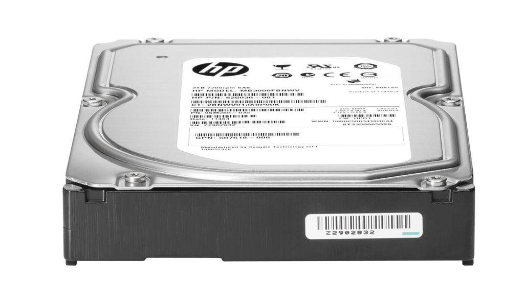 652766-S21 - HPE 3TB SAS 6Gb/s 7200RPM SC 3.5-inch Internal Hard Drive for ProLiant G8 and G9