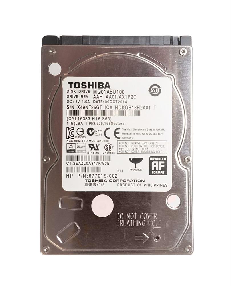 677019-002 - HP 1TB 5400RPM SATA 3Gb/s 2.5-inch Hard Disk Drive