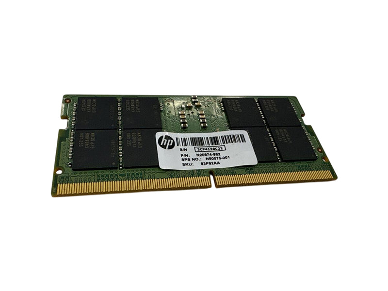 83P92AA - HP 32GB 5600MHz DDR5 PC5-44800 Non-ECC CL46 262-Pin SoDimm 1.1V Dual Rank x8 Memory Module