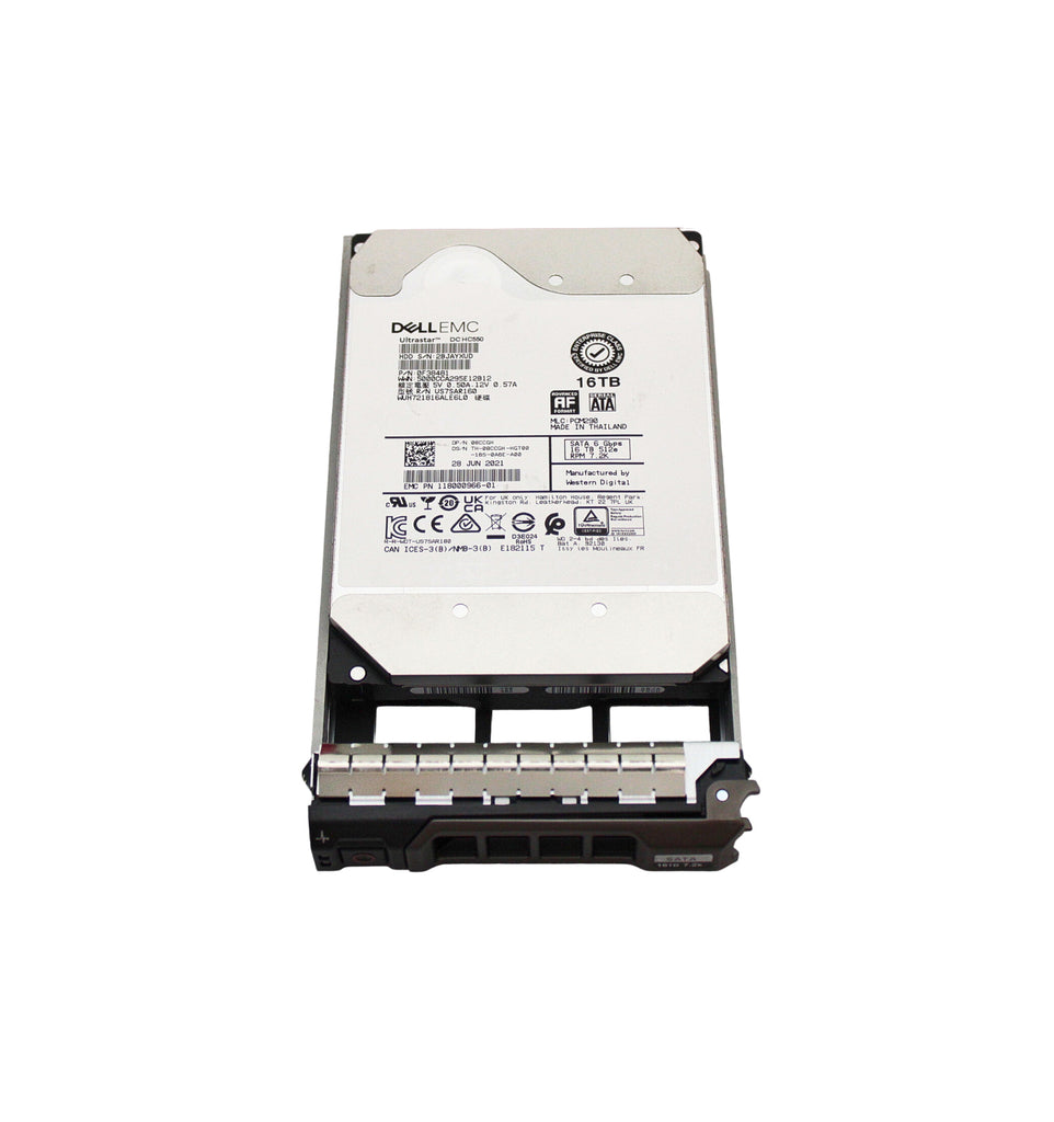 8CCGH - Dell 16TB SATA 6Gb/s Hot Swap 7200RPM (512e) 3.5-inch Internal Hard Drive with Tray for PowerEdge G13