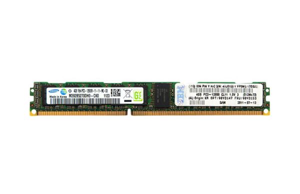 90Y3153 - IBM 4GB 1600MHz DDR3 PC3-12800 ECC Registered CL11 240-Pin (VLP) DIMM 1.5V Single Rank x4 Memory Module