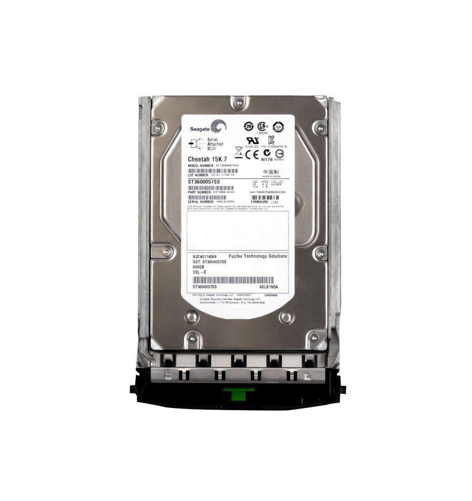 A3C40114568 - Fujitsu 600GB SAS 6Gb/s Hot Swap 15000RPM 3.5-inch Internal Hard Drive with Tray for PRIMERGY