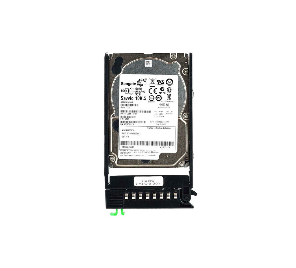A3C40136636 - Fujitsu 600GB SAS 6Gb/s 10000RPM 2.5-inch Internal Hard Drive with Tray