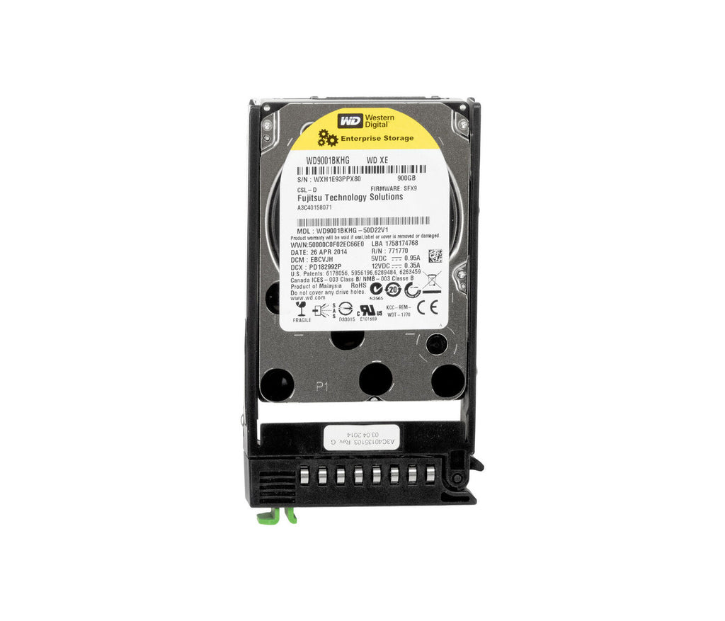 A3C40158071 - Fujitsu 900GB SAS 6Gb/s 10000RPM 2.5-inch Internal Hard Drive with Tray