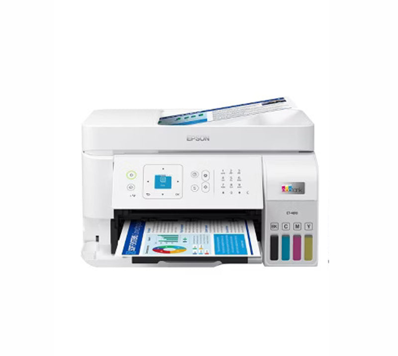 C11CK57201 - Epson EcoTank ET-4810 4800 x 1200 dpi 8 ppm USB, Ethernet, Wi-Fi Desktop Cartridge-Free SuperTank Color InkJet All-in-One Printer