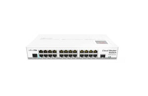 CRS125-24G-1S-2HND-IN - Mikrotik 24-Ports 10/100/1000BASE-T Ethernet Layer 3 Desktop Managed Cloud Router Switch with 1-Port SFP