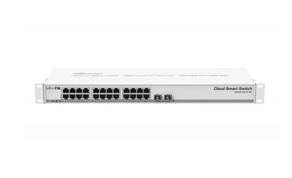 CSS326-24G-2S+RM - MikroTik CSS326 24-Ports 10/100/1000BASE-T Ethernet Layer 3 Rack-mountable Managed Network Switch with 2-Ports SFP+
