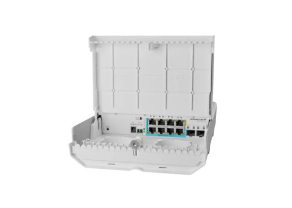 CSS610-1GI-7R-2S+OUT - MikroTik netPower Lite 7R 8-Ports 10/100/1000BASE-T Ethernet Layer 3 Pole-mountable Managed Network Switch with 2-Ports SFP+