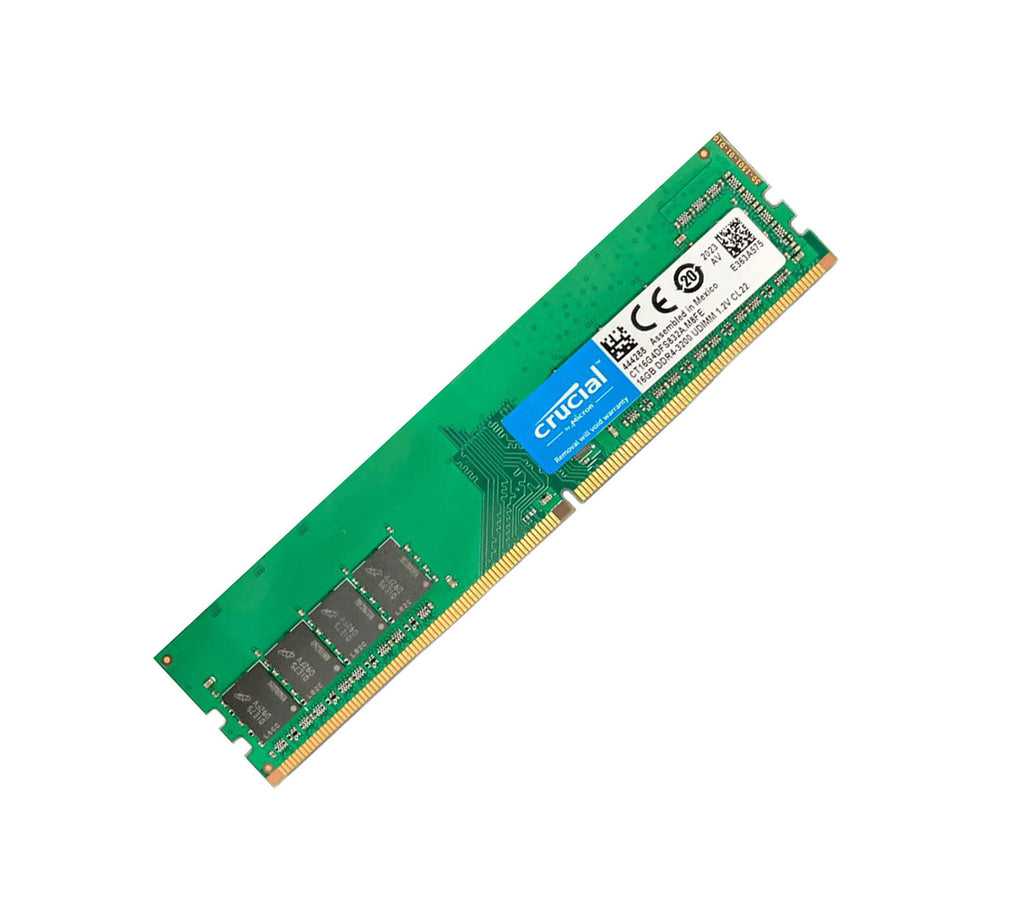 CT16G4DFS832A - Crucial 16GB 3200MHz DDR4 PC4-25600 Non-ECC CL22 288-Pin DIMM 1.2V Single Rank x8 Memory Module