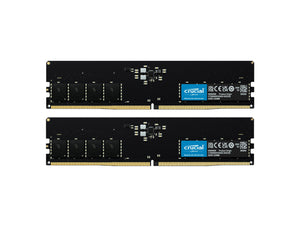 CT2K32G56C46U5 - Crucial 64GB (2x 32GB) 5600MHz DDR5 PC5-44800 Non-ECC CL46 288-Pin DIMM 1.1V Memory Module