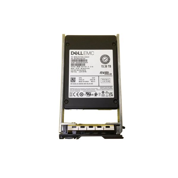 D4CJG - Dell 15.36TB PCI-Express 4.0 x4 NVMe Read Intensive U.3 2.5-inch Solid State Drive (SSD) with Tray for PowerEdge G14