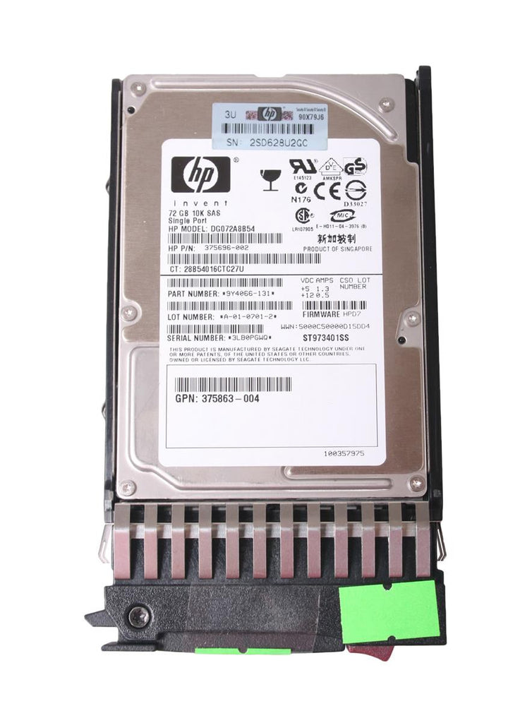 DG072A8B54 - HP 72GB 10000RPM SAS 3Gb/s Hot-Swap 2.5-inch Hard Disk Drive