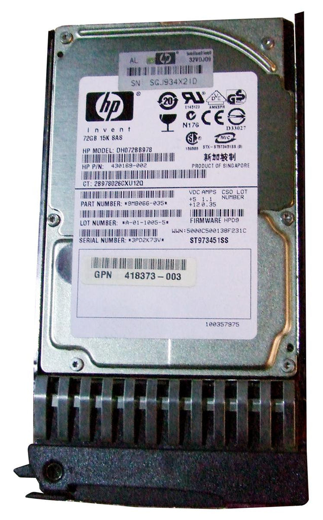 DH072BB978 - HP 72GB 15000RPM SAS 3Gb/s Dual Port Hot-Swap 2.5-inch Hard Disk Drive