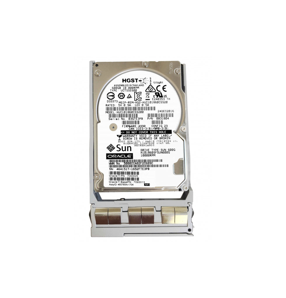 H101860SFSUN600G - Oracle 600GB SAS 12Gb/s 10000RPM 2.5-inch Internal Hard Drive with Tray