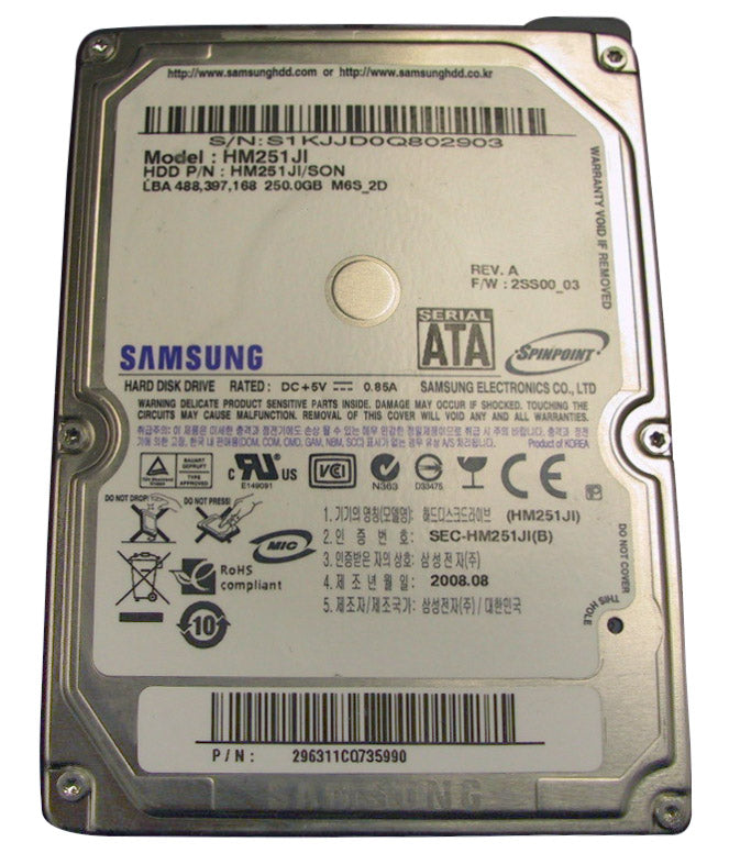 HM251JI - Samsung Spinpoint M6 250GB 5400RPM SATA 1.5Gb/s 8MB Cache 2.5-inch Hard Drive