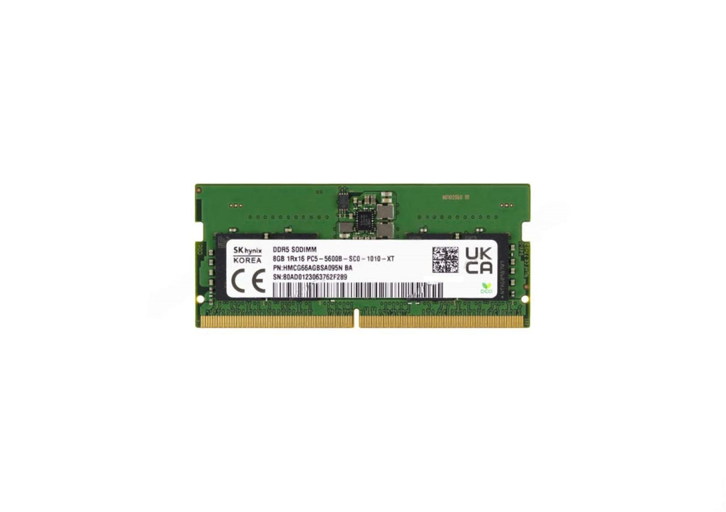 HMCG66AGBSA092N - SK Hynix 8GB 5600MHz DDR5 PC5-44800 Non-ECC CL46 262-Pin SoDimm 1.1V Single Rank x16 Memory Module