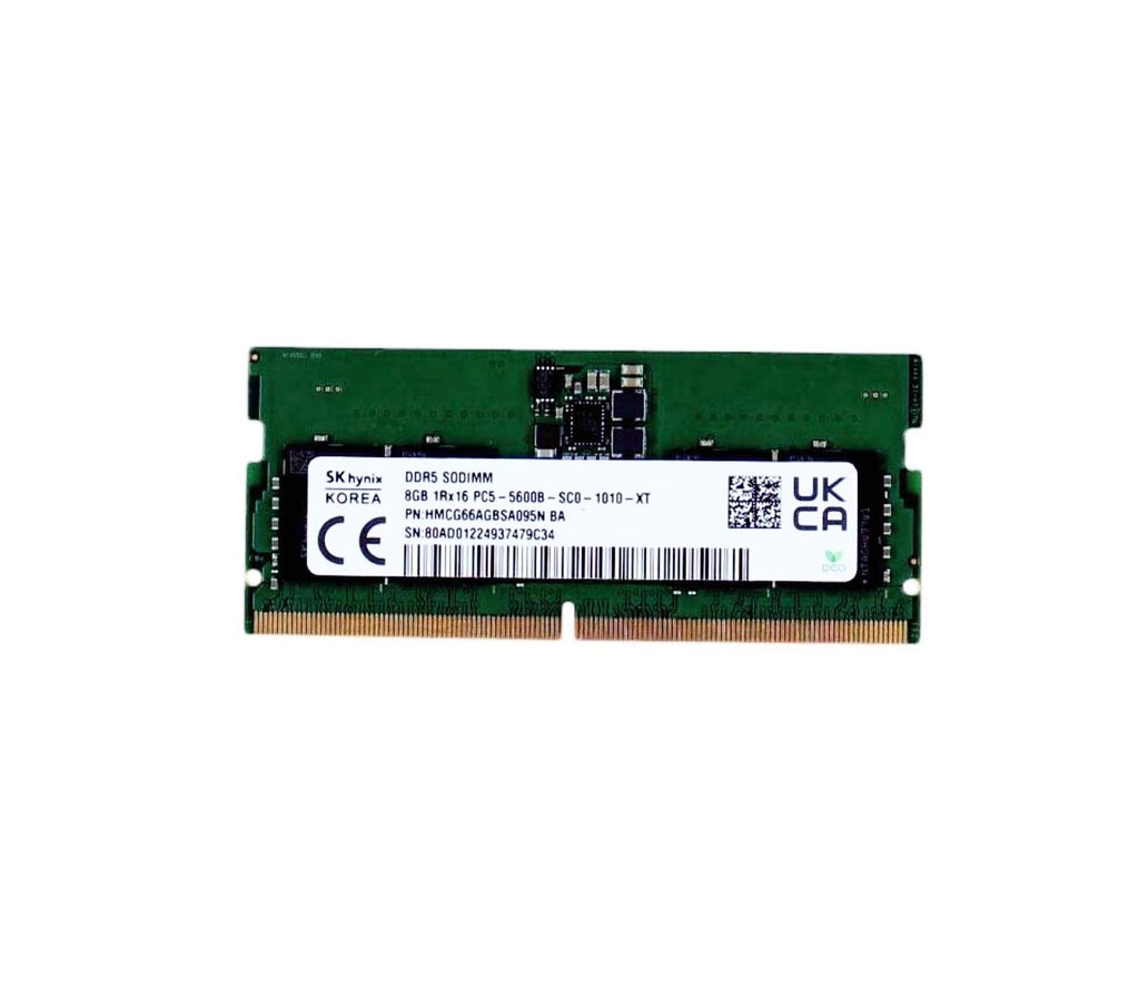 HMCG66AGBSA095N - SK Hynix 8GB 5600MHz DDR5 PC5-44800 Non-ECC CL46 262-Pin SoDimm 1.1V Single Rank x16 Memory Module