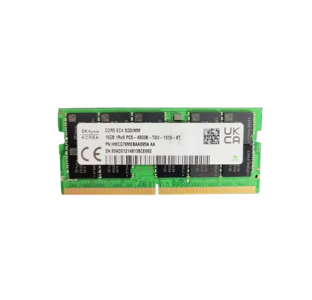 HMCG78MEBAA095N - SK Hynix 16GB 4800MHz DDR5 PC5-38400 ECC Unbuffered CL40 262-Pin SoDimm 1.1V x8 Memory Module