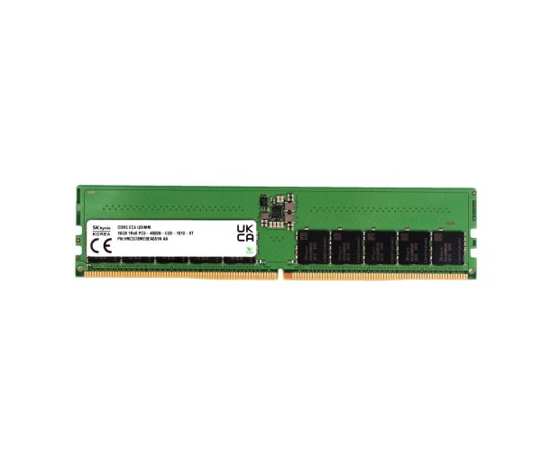 HMCG78MEBEA081N - SK Hynix 16GB 4800MHz DDR5 PC5-38400 ECC Unbuffered CL40 288-Pin DIMM 1.1V Single Rank x8 Memory Module