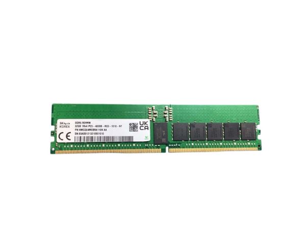 HMCG84MEBRA116N - Hynix 32GB 4800MHz DDR5 PC5-38400 ECC Registered CL40 288-Pin DIMM 1.1V Single Rank x4 Memory Module