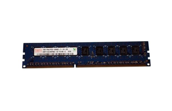 HMT112U7BFR8C-G7 - SK Hynix 1GB 1066MHz DDR3 PC3-8500 ECC Unbuffered CL7 240-Pin DIMM 1.5V Single Rank x8 Memory Module