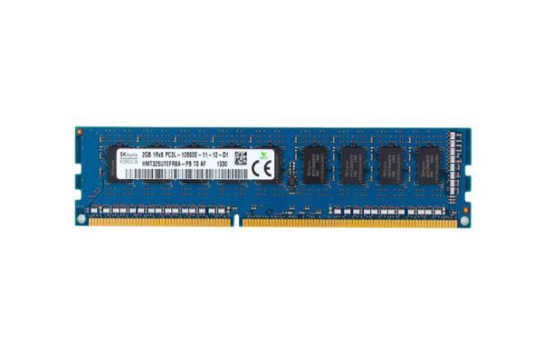 HMT325U7EFR8A-PB - SK Hynix 2GB 1600MHz DDR3 PC3-12800 ECC Unbuffered CL11 240-Pin DIMM 1.35V (LV) Single Rank x8 Memory Module
