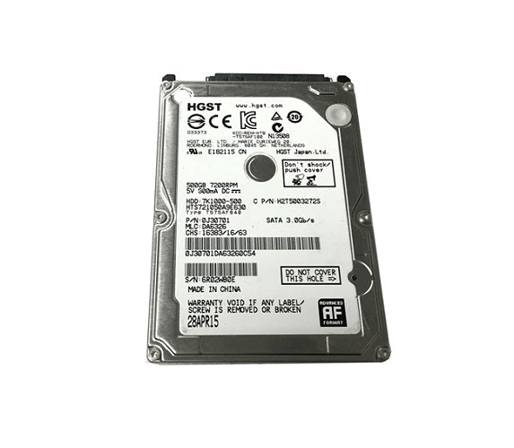 HTS721050A9E630 - HGST Travelstar 7K1000 500GB SATA 3Gb/s 7200RPM 32MB Cache 2.5-inch Internal Hard Drive