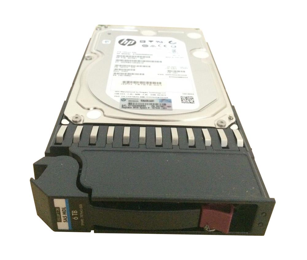 J9F43A - HP 6TB SAS 12Gb/s Hot Swap Midline 7200RPM (512e) 3.5-inch Internal Hard Drive with Tray for MSA