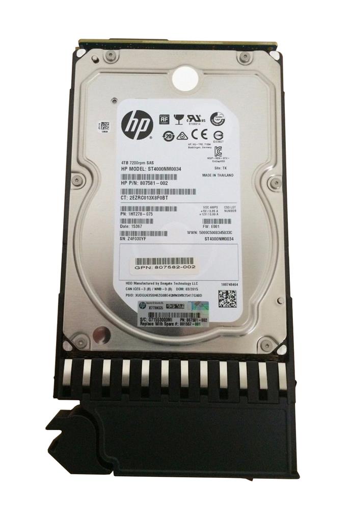 K2Q82A - HPE 4TB SAS 12Gb/s Hot Swap Midline 7200RPM (512e) 3.5-inch Internal Hard Drive with Tray for MSA 1040 2040 2050 2000 2000i and P2000