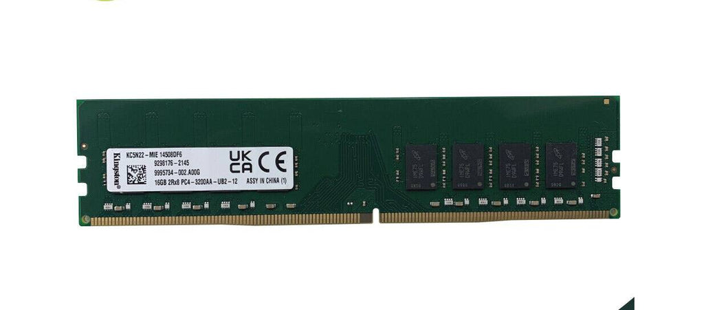 KC5N22-MIE - Kingston 16GB 3200MHz DDR4 PC4-25600 Non-ECC CL22 288-Pin DIMM 1.2V Dual Rank x8 Memory Module
