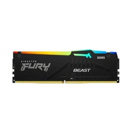 KF552C40BBAK2-64 - Kingston Fury Beast RGB 64GB (2x 32GB) 5200MHz DDR5 PC5-41600 Non-ECC CL40 288-Pin DIMM 1.25V Dual Rank x8 Memory Module