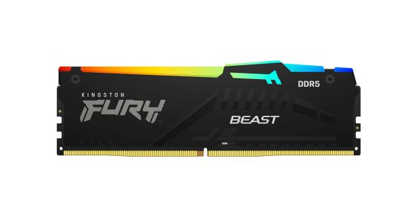 KF556C36BBEA-8 - Kingston Fury Beast RGB 32GB (2x 16GB) 5600MHz DDR5 PC5-44800 Non-ECC CL36 288-Pin DIMM 1.25V Single Rank x16 Memory Module