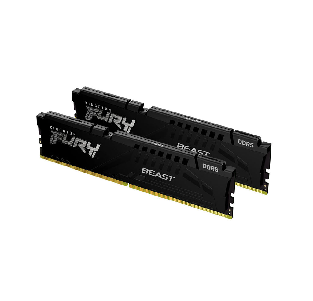 KF556C36BBEK2-32 - Kingston Fury Beast 32GB (2x 16GB) 5600MHz DDR5 PC5-44800 Non-ECC CL36 288-Pin DIMM 1.25V Single Rank x8 Memory Module