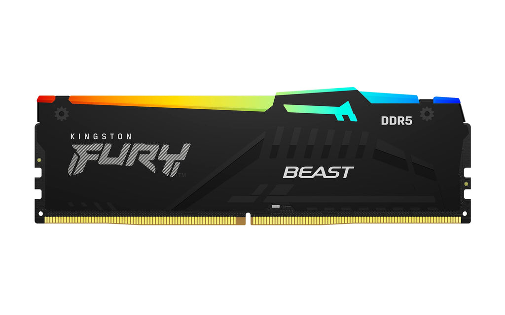 KF556C40BBA-16 - Kingston Fury Beast RGB 16GB 5600MHz DDR5 PC5-44800 Non-ECC CL40 288-Pin DIMM 1.25V Single Rank x8 Memory Module