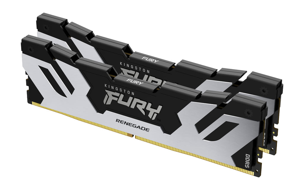 KF564C32RSK2-32 - Kingston Fury Renegade Silver 32GB (16GB x2) 6400MHz DDR5 PC5-51200 Non-ECC CL32 288-Pin DIMM 1.25V Single Rank Memory Module