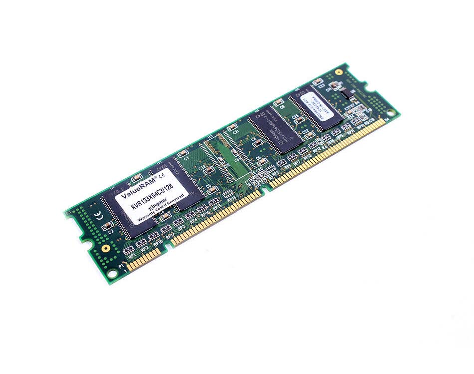 KVR133X64C3/128 - Kingston 128MB 133MHz PC133 Non-ECC CL3 168-Pin DIMM 3.3V Memory Module