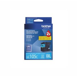 LC105C - Brother Super High-Yield 1200 Pages Cyan Ink Cartridge for MFC-J4310DW MFC-J4410DW and MFC-J4510DW