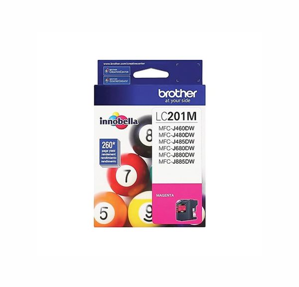 LC201M - Brother Standard-Yield 260 Pages Magenta Toner Cartridge for MFC-J460DW MFC-J480DW and MFC-J485DW