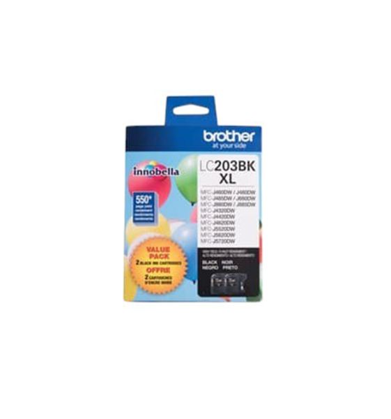 LC2032PKS - Brother High-Yield 550 Pages Black Ink Cartridge(Pack of 2) for MFC-J4320DW MFC-J4420DW and MFC-J460DW