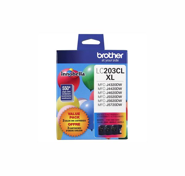 LC2033PKS - Brother High-Yield 550 Pages Cyan Magenta Yellow Ink Cartridge (Pack of 3) for MFC-J4320DW MFC-J4420DW and MFC-J460DW