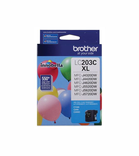 LC203C - Brother High-Yield 550 Pages Cyan Ink Cartridge for MFC-J4320DW MFC-J4420DW and MFC-J460DW