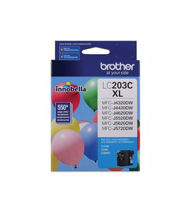 LC203C - Brother High-Yield 550 Pages Cyan Ink Cartridge for MFC-J4320DW MFC-J4420DW and MFC-J460DW
