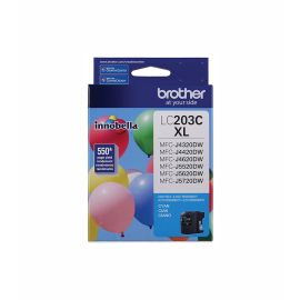 LC203C - Brother High-Yield 550 Pages Cyan Ink Cartridge for MFC-J4320DW MFC-J4420DW and MFC-J460DW