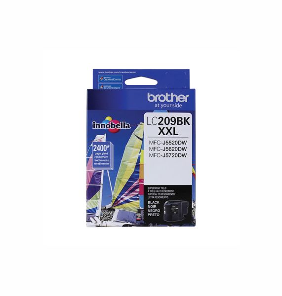 LC209BK - Brother Super High-Yield 2400 Pages Black Ink Cartridge for MFC-J5520DW MFC-J5620DW and MFC-J5720DW