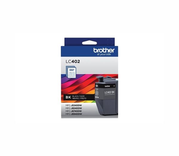 LC402BK - Brother Standard-Yield 550 Pages Black Ink Cartridge for MFC-J5340DW MFC-J6540DW and MFC-J6940DW