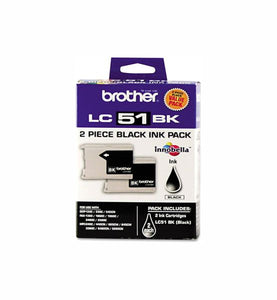 LC512PKS - Brother Standard-Yield 500 Pages Black Ink Cartridge (Pack of 2) for MFC-J280W and MFC-J425W