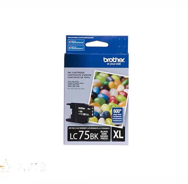 LC75BKS - Brother High-Yield 600 Pages Black Ink Cartridge for MFC-J280W MFC-J425W and MFC-J430W