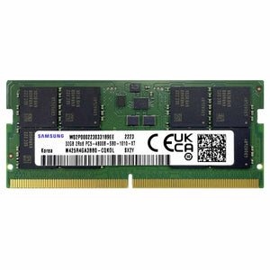 M425R4GA3BB0-CQKOL - Samsung 32GB 4800MHz DDR5 PC5-38400 Non-ECC CL40 262-Pin SoDimm 1.1V Dual Rank x8 Memory Module